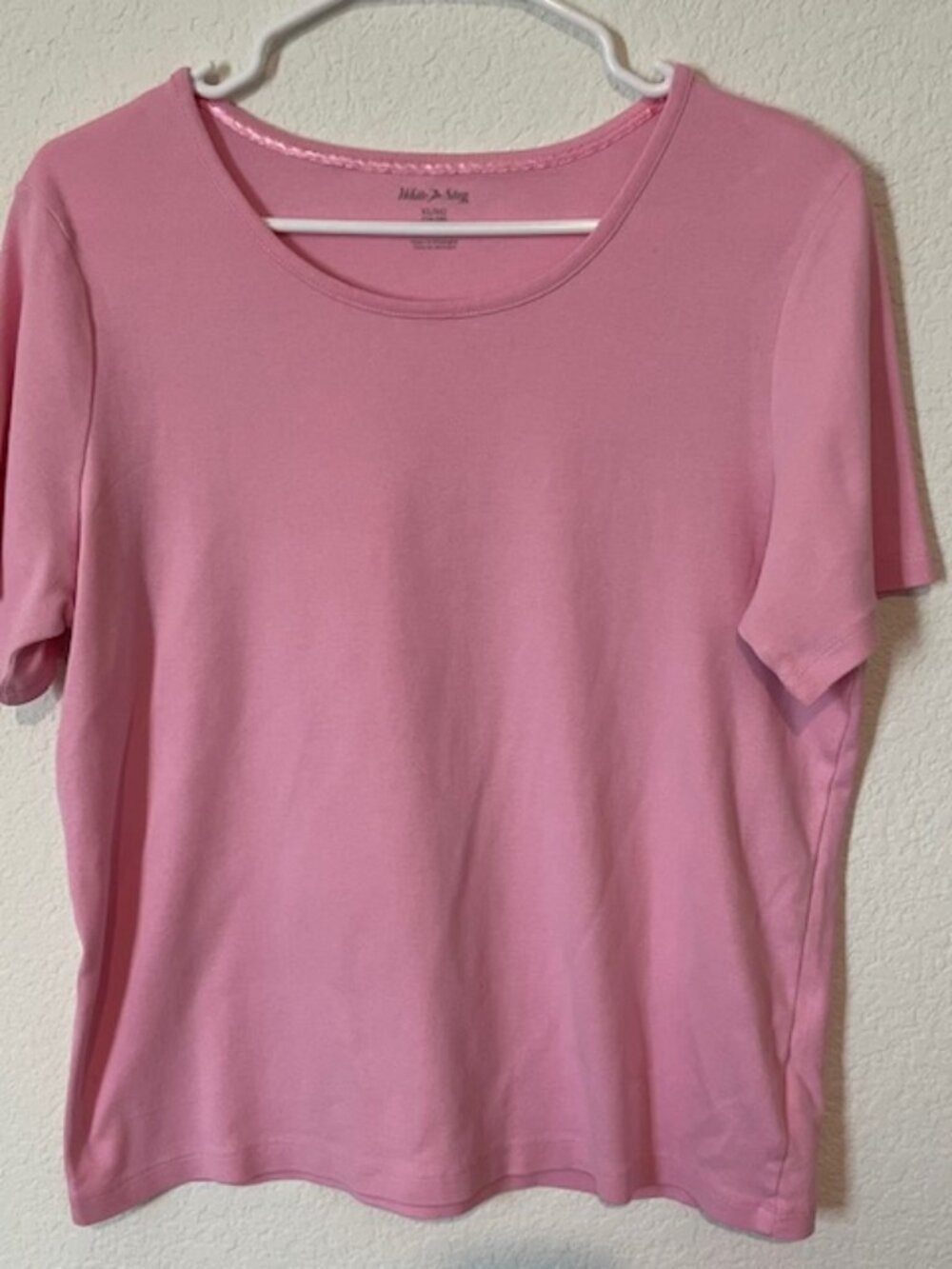 WOMEN'S PINK T-SHIRT White Stag Short Sleeves 100% Cotton Size XL (16-18)